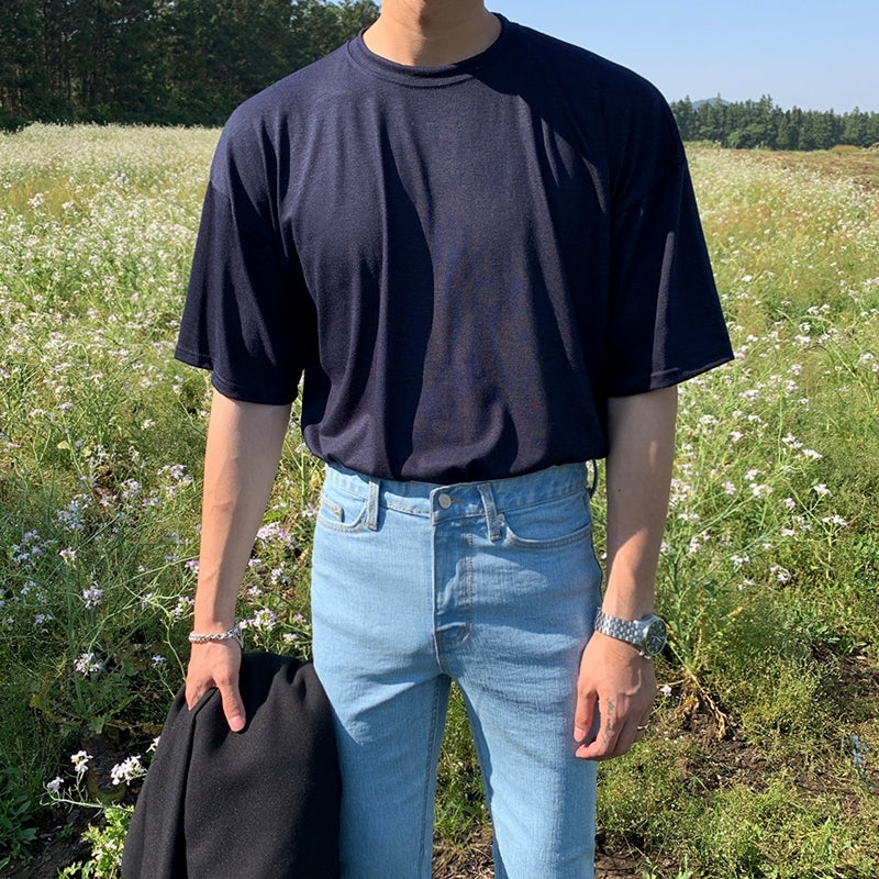 Casual Loose Fit Short Sleeve T Shirt