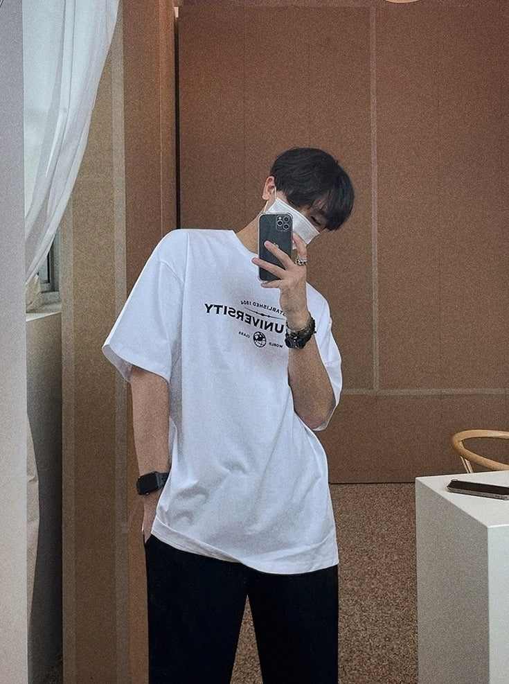 Letter Print Loose T-Shirt
