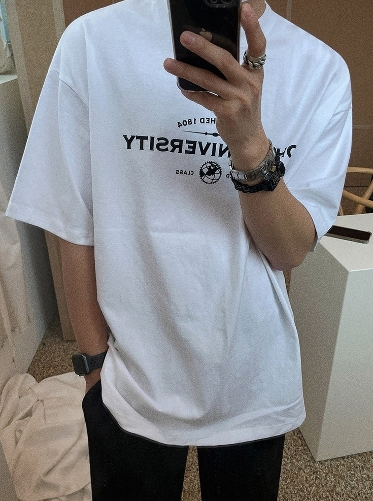 Letter Print Loose T-Shirt