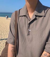 Linen Casual Short Sleeve Shirt