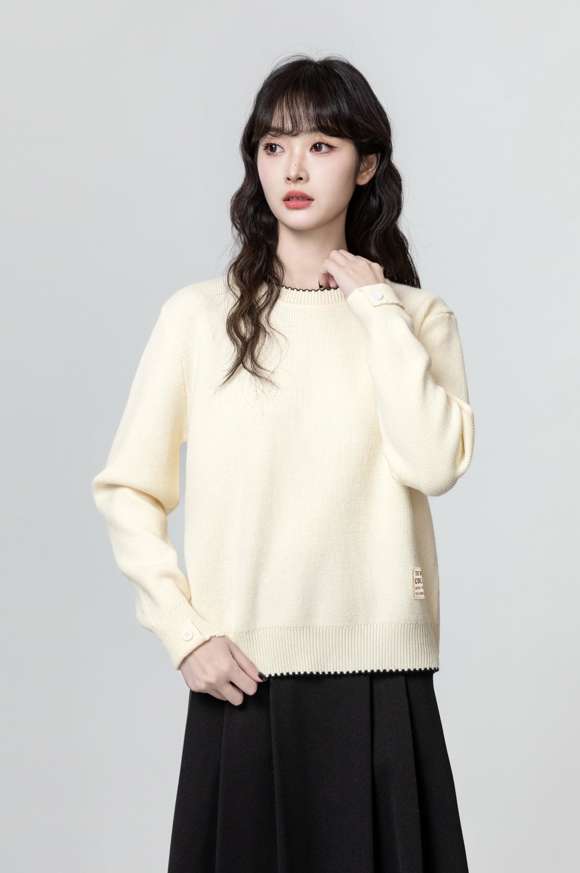 Cozy Beige Knit Sweater