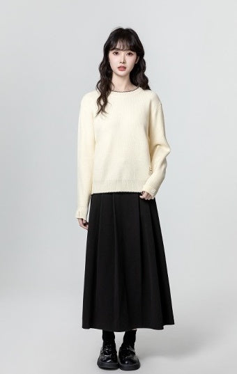 Cozy Beige Knit Sweater