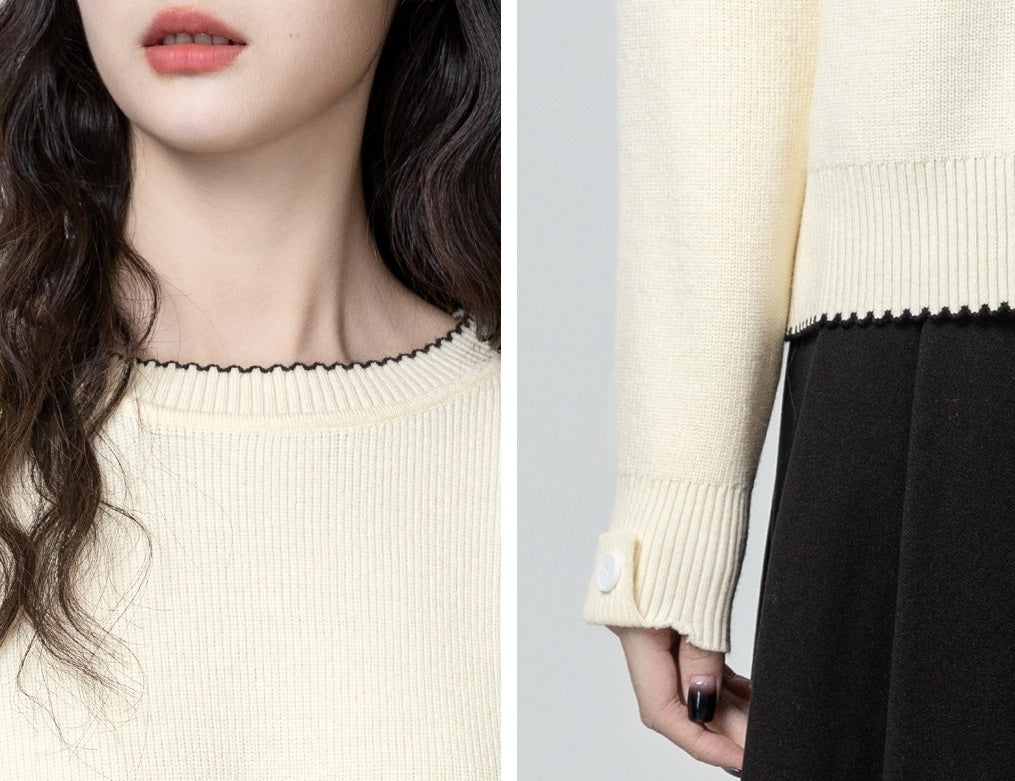 Cozy Beige Knit Sweater