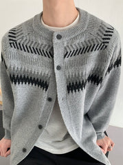 Cozy Fair Isle Knit Cardigan Sweater Jacket