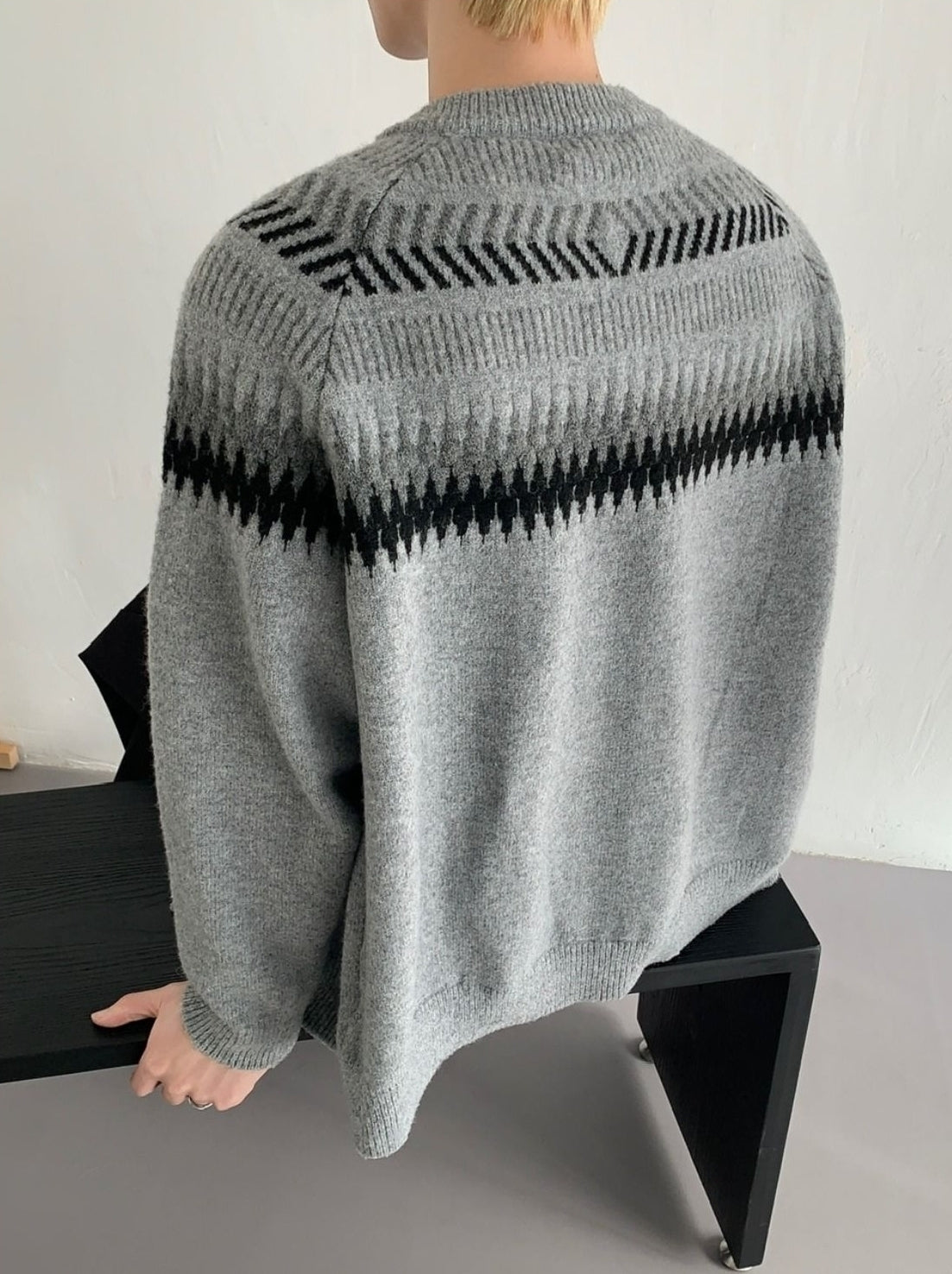 Cozy Fair Isle Knit Cardigan Sweater Jacket