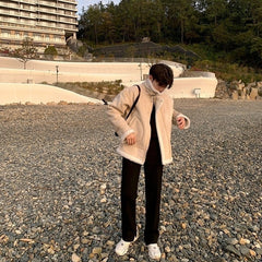 Cozy Fleece Jacket Casual Motorcycle Style