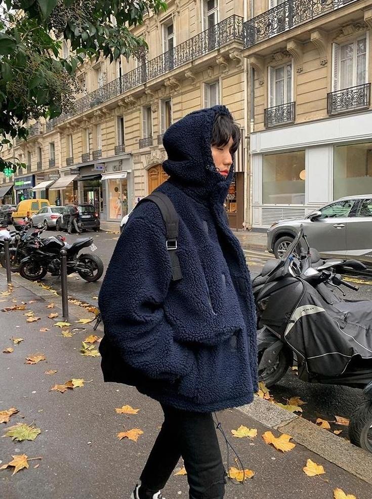 Cozy Fleece Jacket Trendy Warm Outerwear