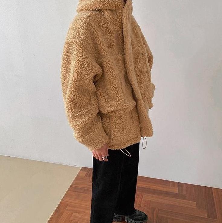Cozy Fleece Jacket Trendy Warm Outerwear