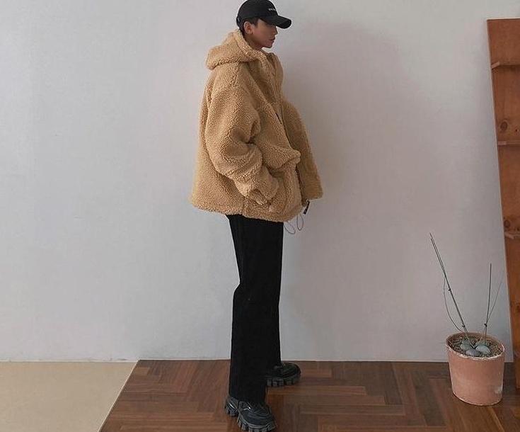 Cozy Fleece Jacket Trendy Warm Outerwear