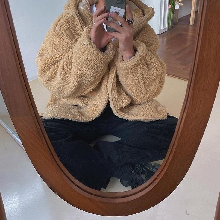 Cozy Fleece Jacket Trendy Warm Outerwear