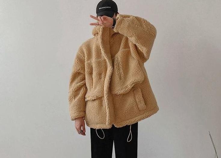 Cozy Fleece Jacket Trendy Warm Outerwear