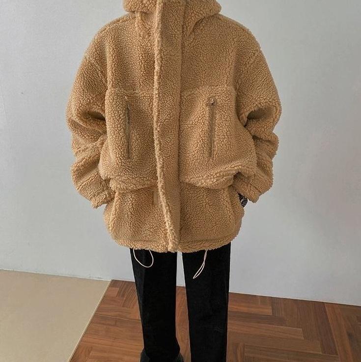 Cozy Fleece Jacket Trendy Warm Outerwear
