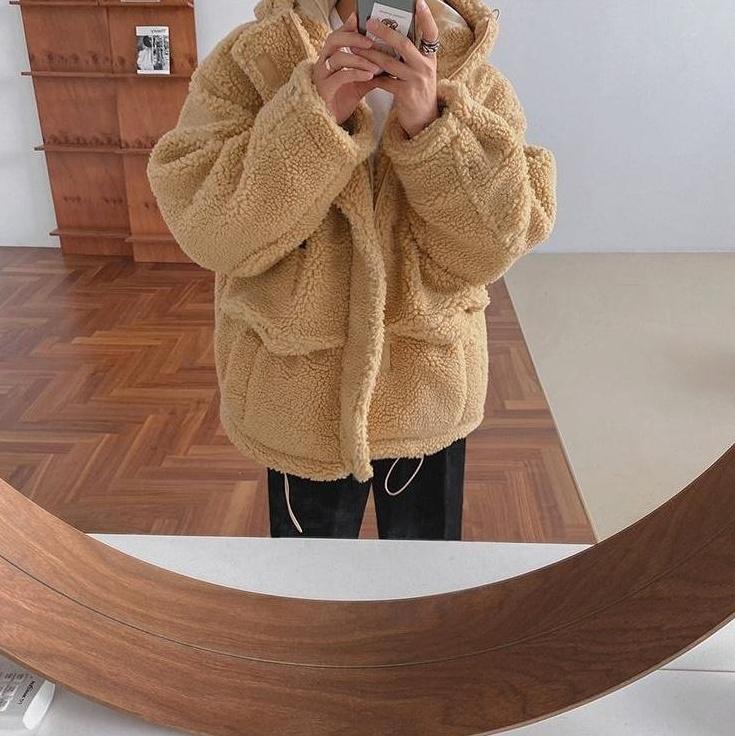 Cozy Fleece Jacket Trendy Warm Outerwear