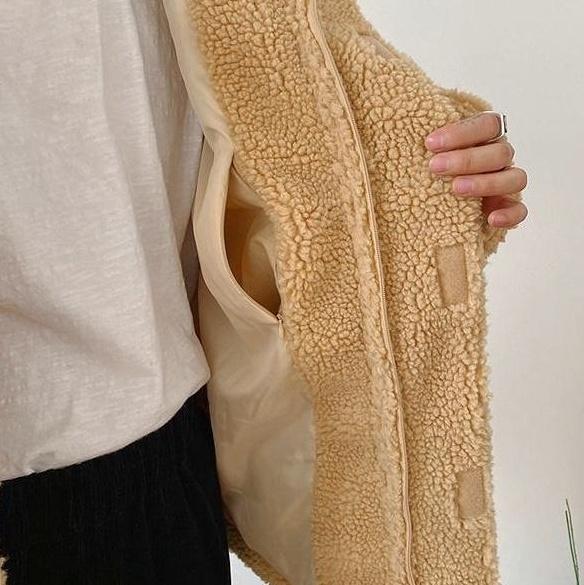 Cozy Fleece Jacket Trendy Warm Outerwear