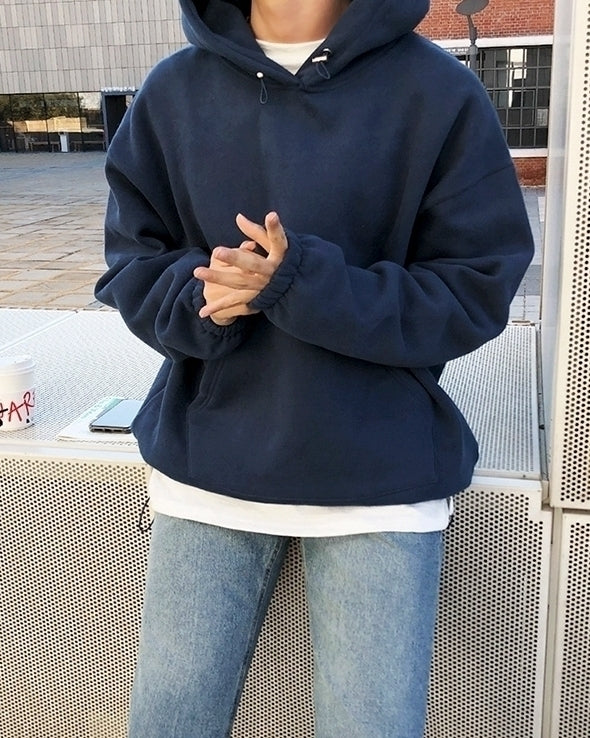 Cozy Fleece Lined Hoodie Casual Oversized Pullover