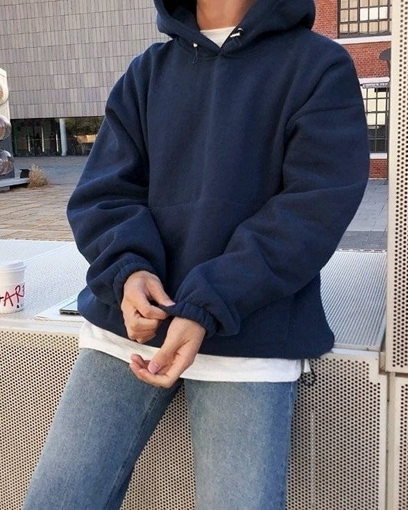 Cozy Fleece Lined Hoodie Casual Oversized Pullover