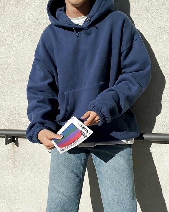 Cozy Fleece Lined Hoodie Casual Oversized Pullover