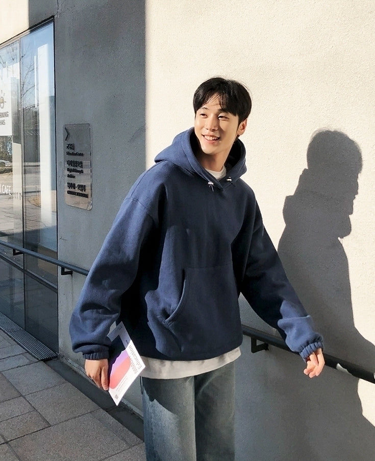 Cozy Fleece Lined Hoodie Casual Oversized Pullover