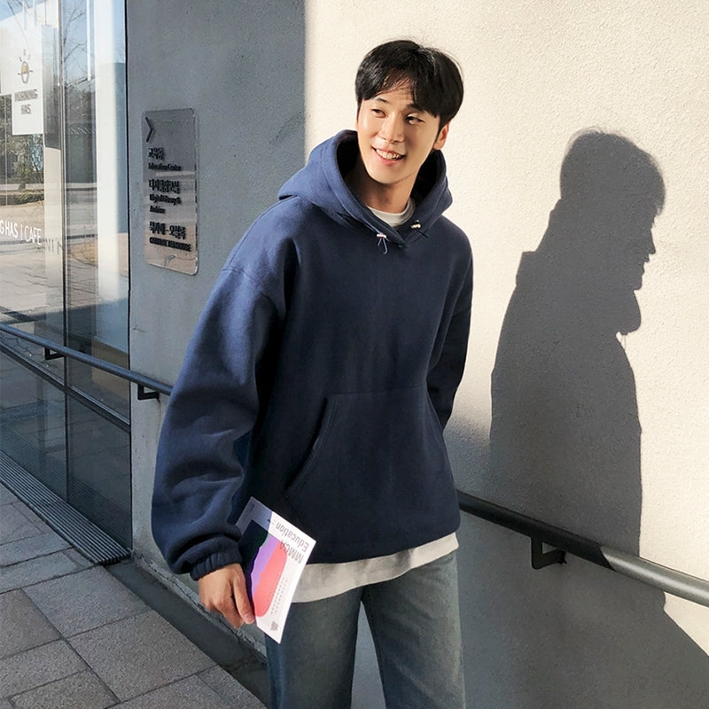 Cozy Fleece Lined Hoodie Casual Oversized Pullover