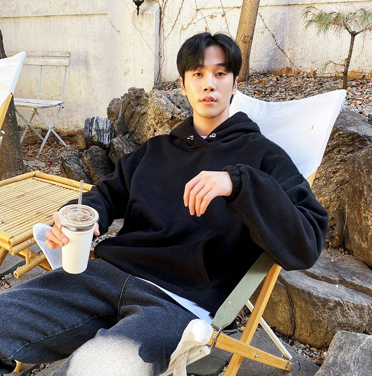 Cozy Fleece Lined Hoodie Casual Oversized Pullover