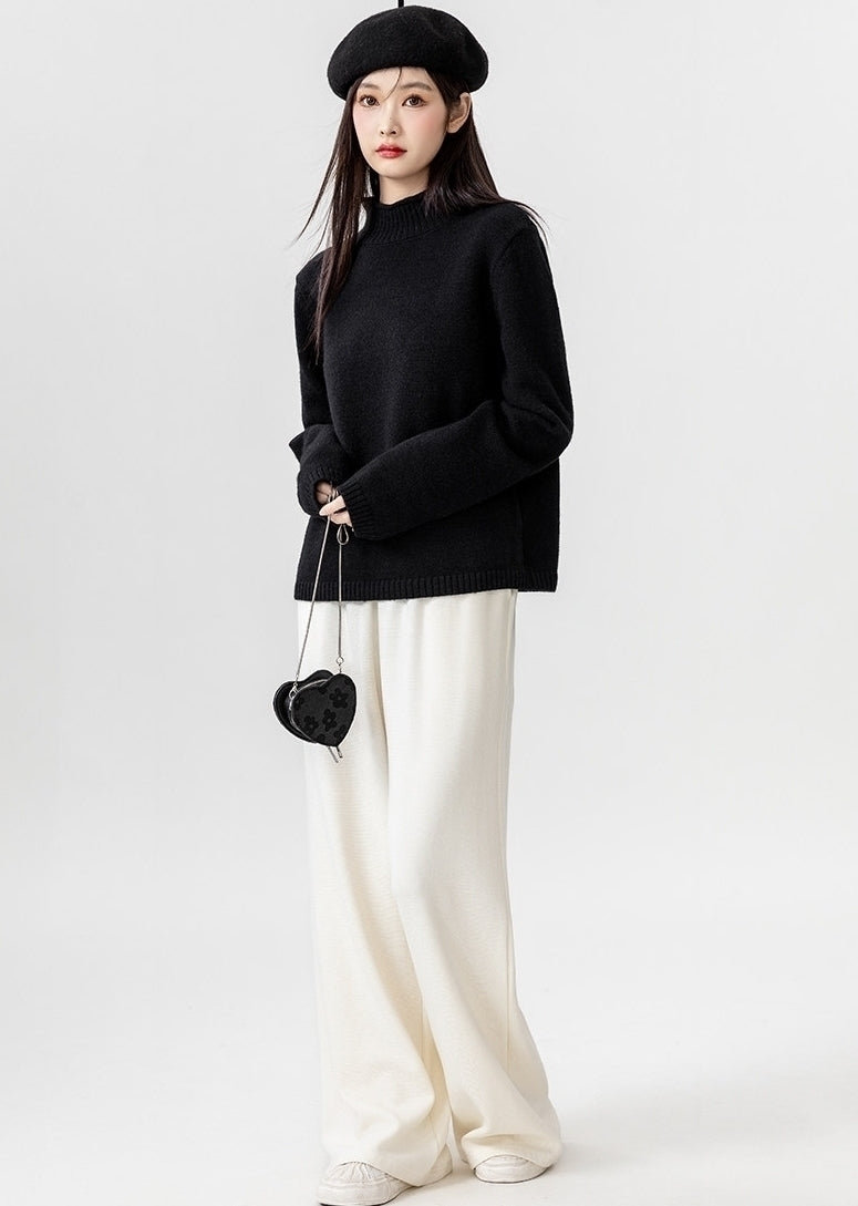 Cozy High Neck Knit Sweater For Layering