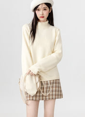 Cozy High Neck Knit Sweater For Layering