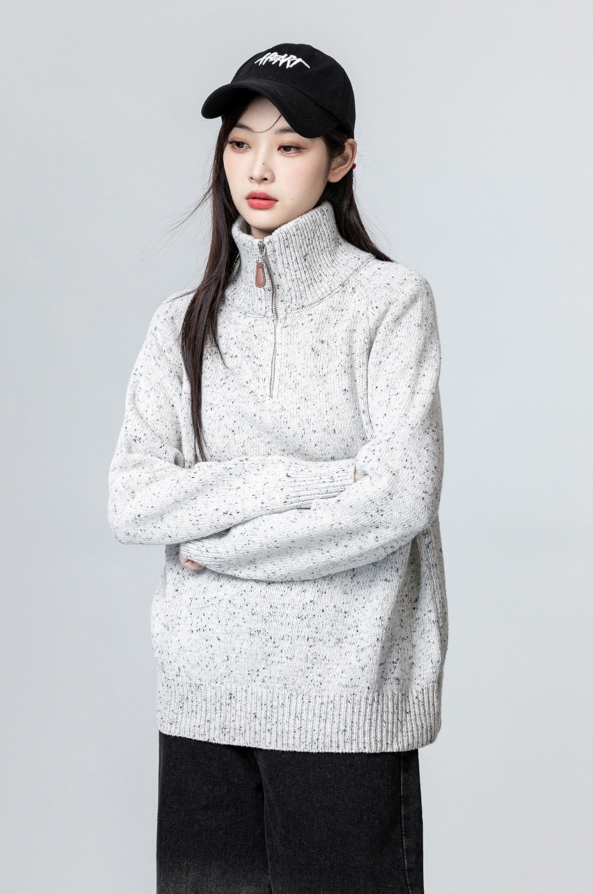 Cozy High Neck Knit Sweater