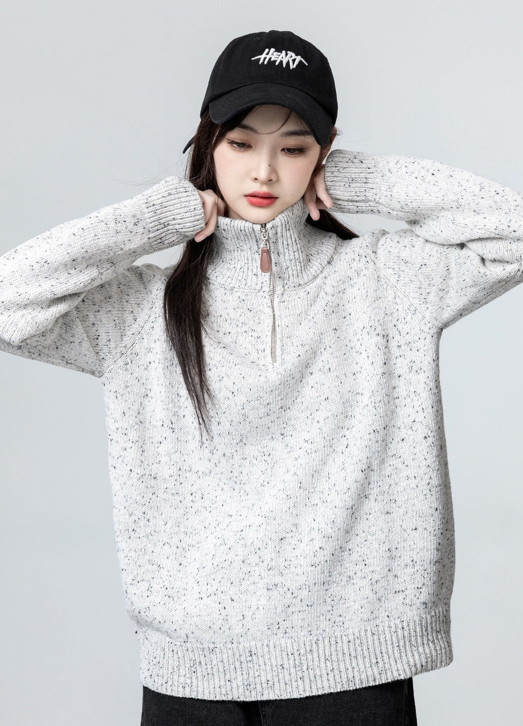 Cozy High Neck Knit Sweater
