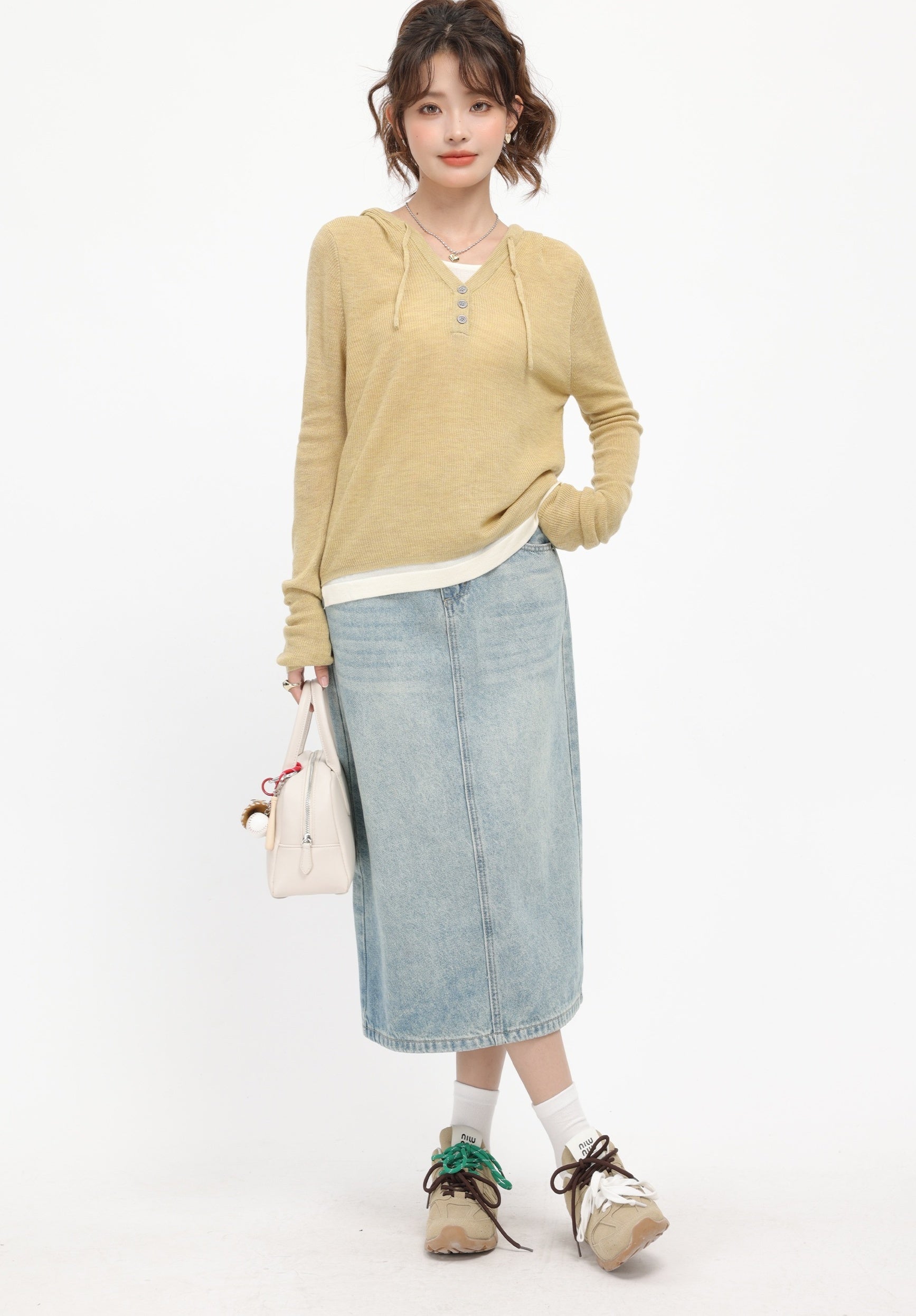 Yellow Casual Autumn Shirt Hoodie