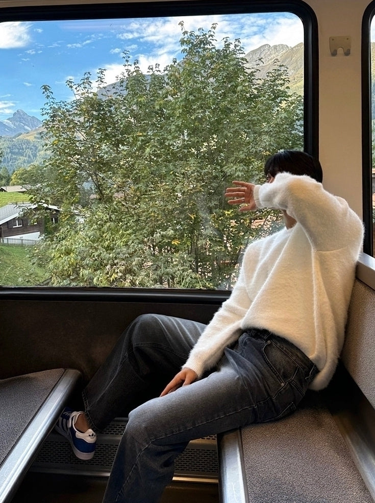 Cozy Knit Crewneck Pullover Sweater Winter Style