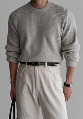 Cozy Knit Crewneck Sweater Classic Casual Style