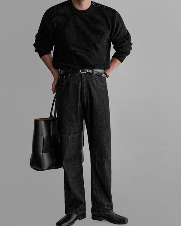 Cozy Knit Crewneck Sweater Classic Casual Style