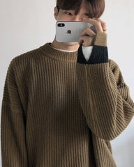 Cozy Knit Crewneck Sweater Relaxed Fit
