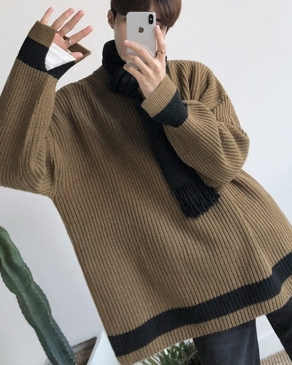 Cozy Knit Crewneck Sweater Relaxed Fit
