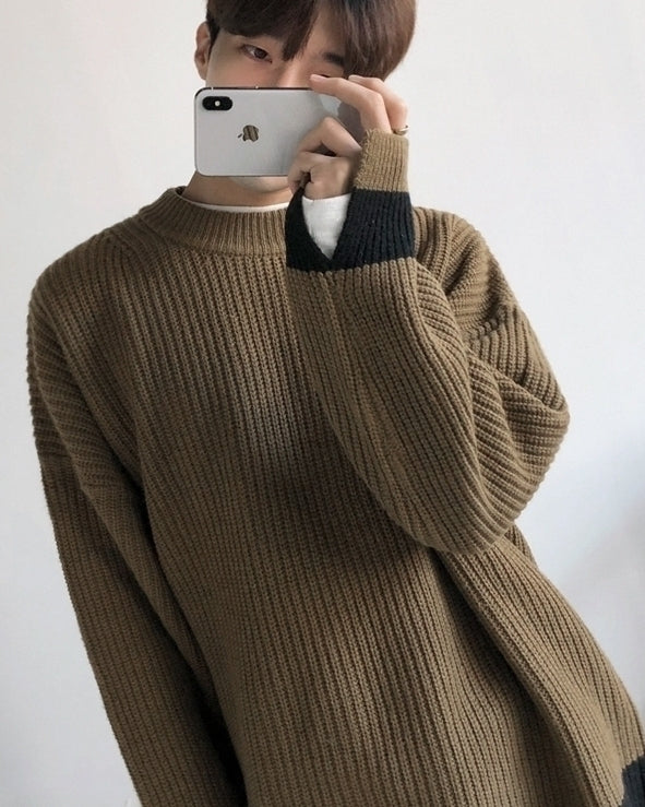 Cozy Knit Crewneck Sweater Relaxed Fit