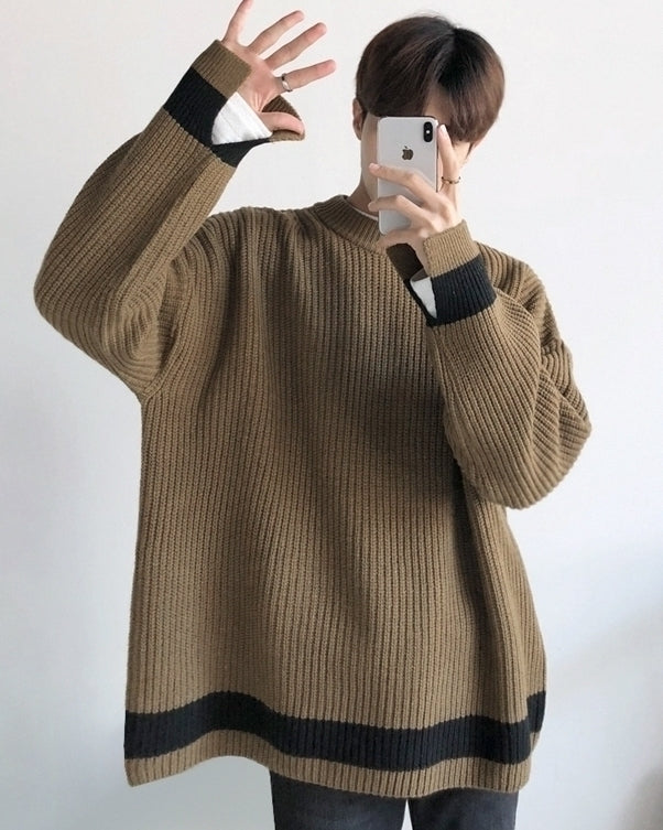 Cozy Knit Crewneck Sweater Relaxed Fit