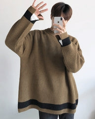 Cozy Knit Crewneck Sweater Relaxed Fit