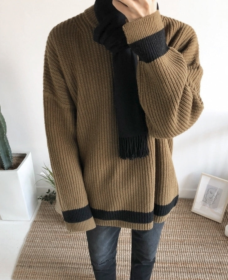Cozy Knit Crewneck Sweater Relaxed Fit
