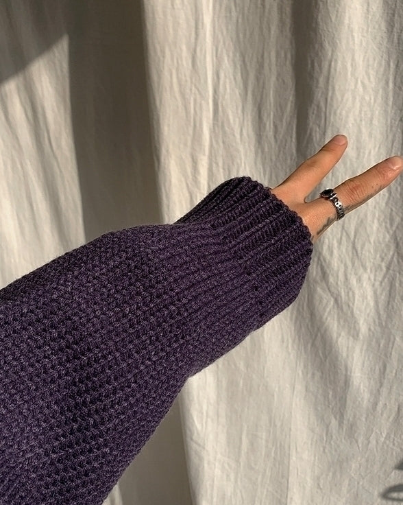 Cozy Knit Crewneck Sweater Warm Casual Pullover