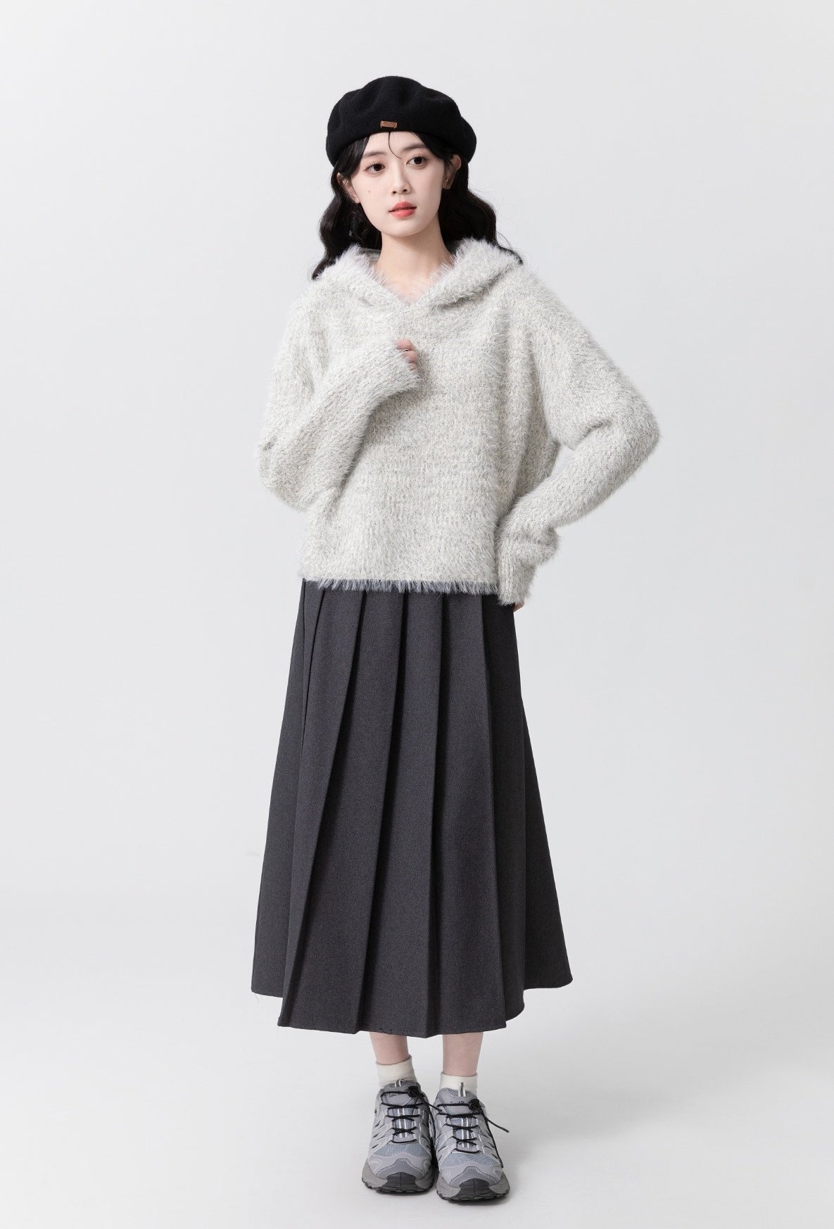 Cozy Knit Fleece Hoodie Sweater