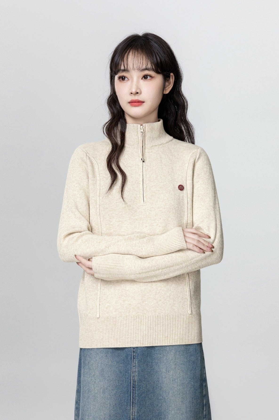 Cozy Knit Halfzip Sweater