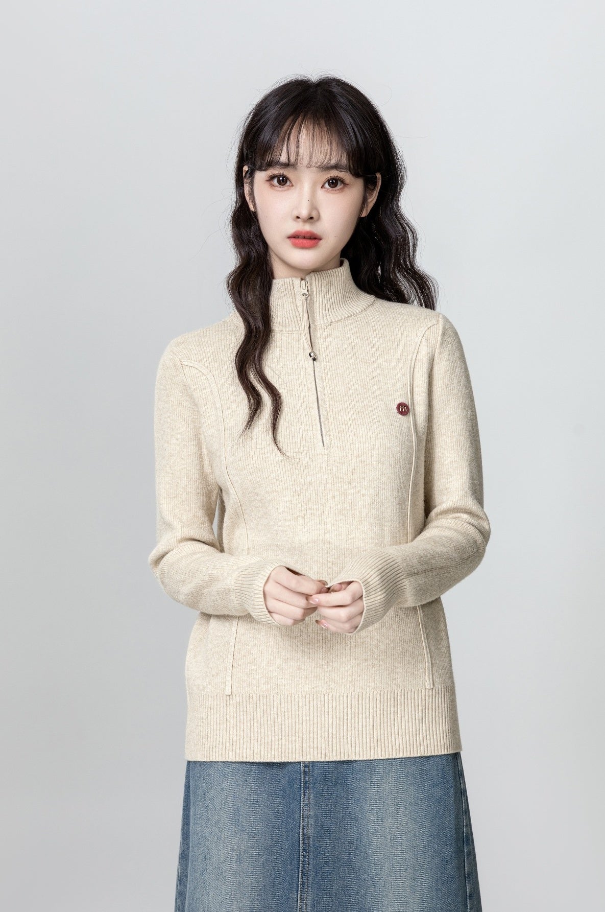 Cozy Knit Halfzip Sweater