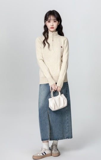 Cozy Knit Halfzip Sweater
