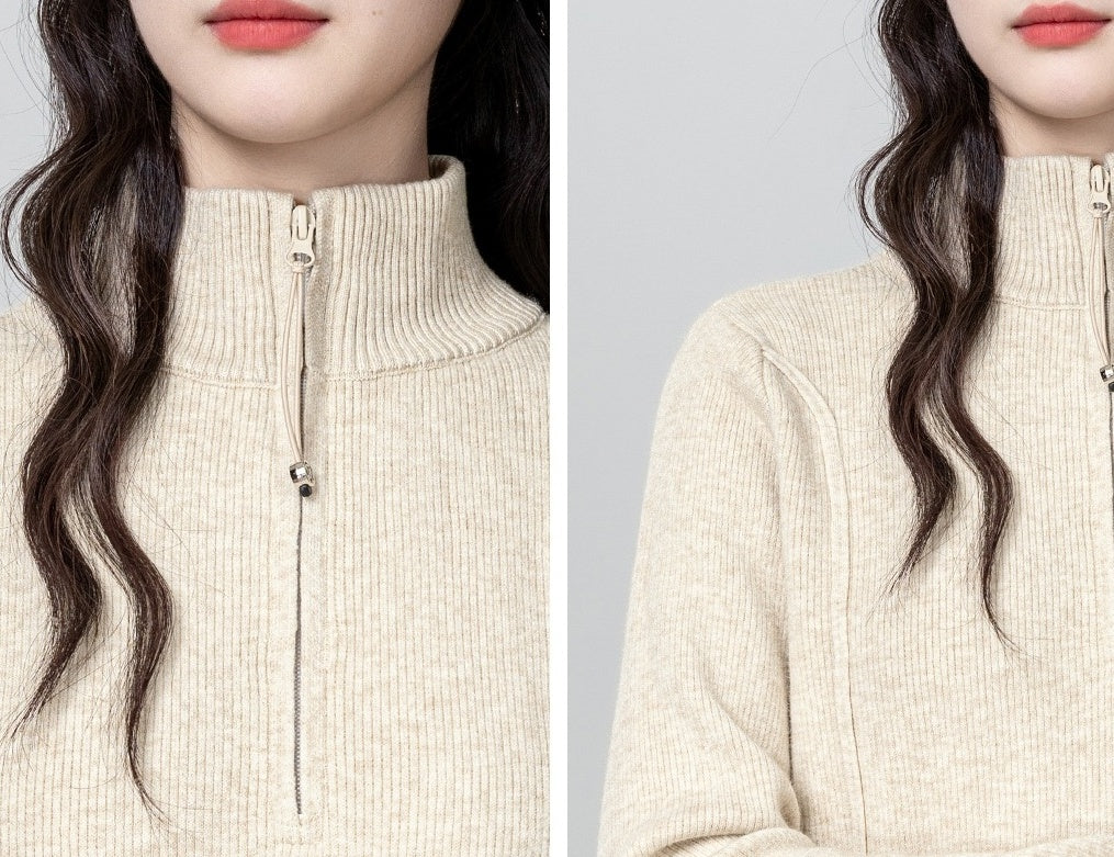 Cozy Knit Halfzip Sweater