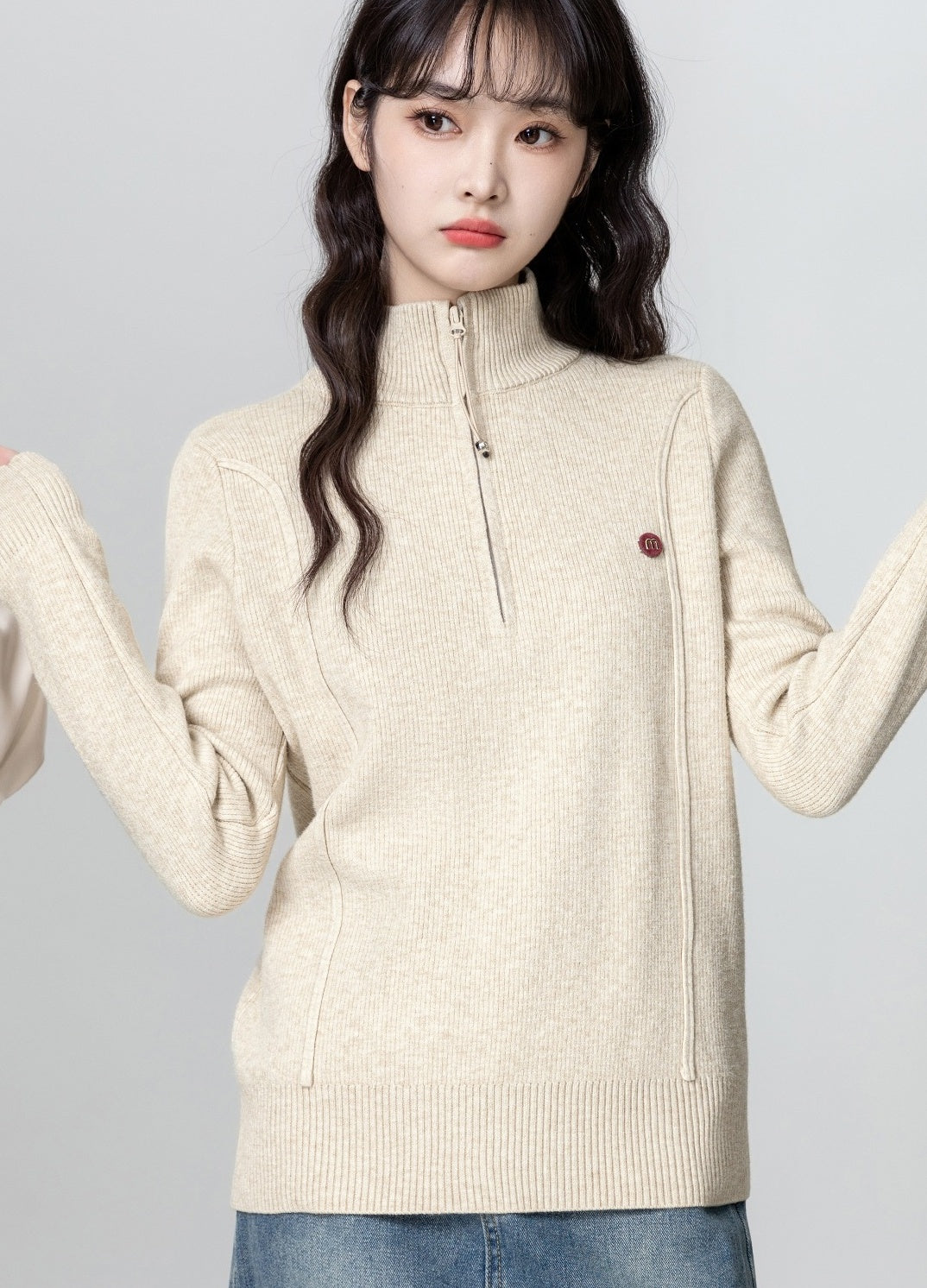 Cozy Knit Halfzip Sweater