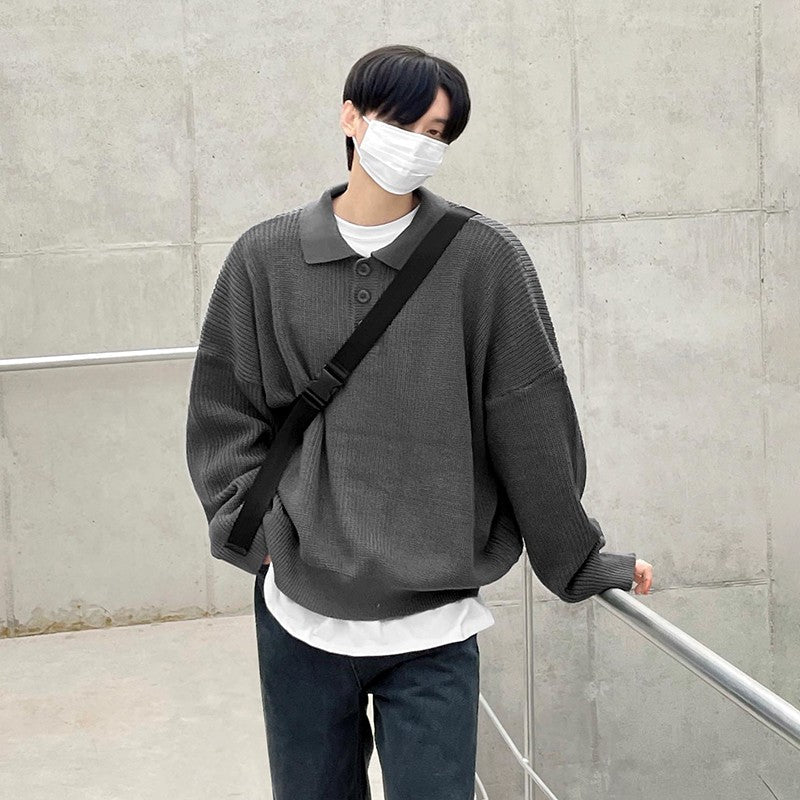 Cozy Knit Polo Sweater
