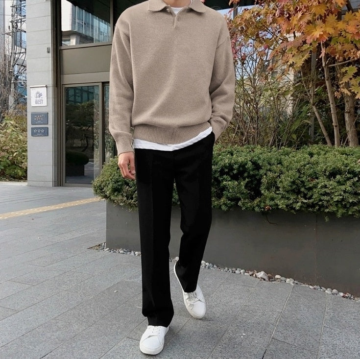 Cozy Knit Polo Sweater