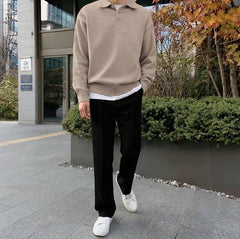 Cozy Knit Polo Sweater