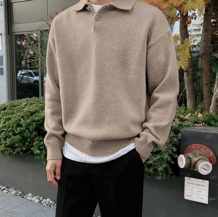 Cozy Knit Polo Sweater