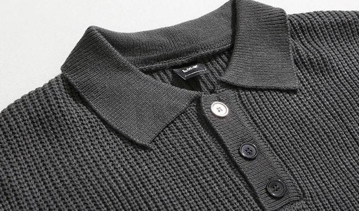 Cozy Knit Polo Sweater